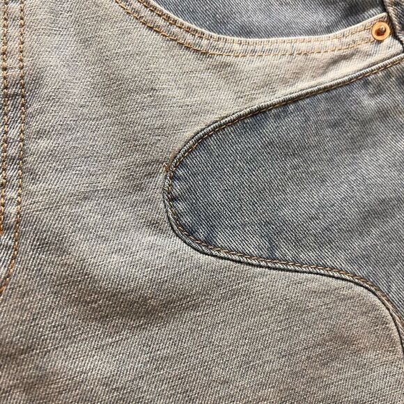 Wild Fable Two-Tone Super High-Rise Cutoff Jean Shorts Size 4 - Picture 6 of 11